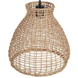 Wyld and Coco Handwoven Rattan Pendant Lamp - Natural Brown Wicker Shade - thumbnail 5
