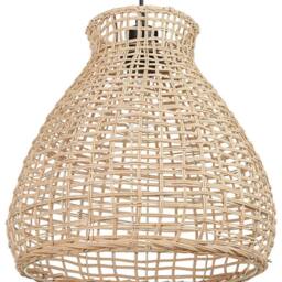 Wyld and Coco Handwoven Rattan Pendant Lamp - Natural Brown Wicker Shade - thumbnail 2