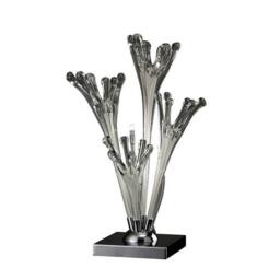 Netlighting Love Table Lamp 3 Light G4 Chrome White Glass NOT LED CFL Compatible in Grey - thumbnail 1