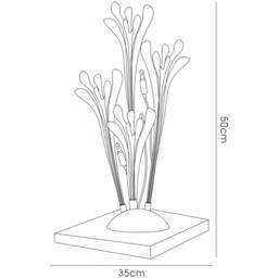 Netlighting Love Table Lamp 3 Light G4 Chrome White Glass NOT LED CFL Compatible in Grey - thumbnail 5