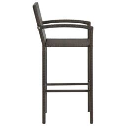 Berkfield Home 5 Piece Garden Bar Set Poly Rattan Brown - thumbnail 9