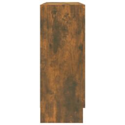 Berkfield Home Vitrine Cabinet Smoked Oak 82.5x30.5x80 cm Engineered Wood in Brown - thumbnail 4