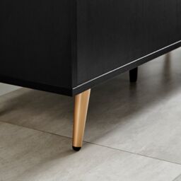 FurnitureboxUK Ivala Black & Copper Effect Sideboard - Size: Large - thumbnail 6