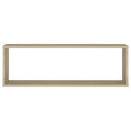 Berkfield Home Wall Cube Shelf 2 pcs Sonoma Oak 80x15x26.5 cm Engineered Wood in Light Tan - thumbnail 7