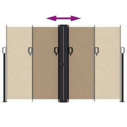 Berkfield Home Retractable Side Awning Taupe 160x1200 cm - thumbnail 5