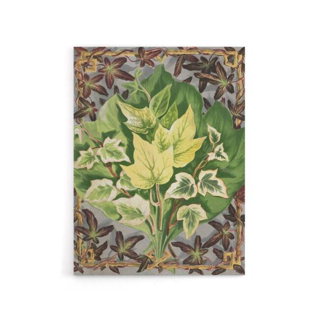 "Artery8 Art Nouveau Ivy Leaves Painting Hibberd Canvas Wall Art in Green - Size: W18"" x H24""" - image 1
