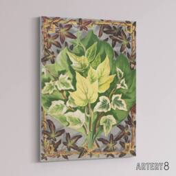 "Artery8 Art Nouveau Ivy Leaves Painting Hibberd Canvas Wall Art in Green - Size: W18"" x H24""" - thumbnail 2