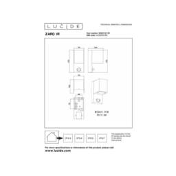 Netlighting Lucide ZARO IR Wall spotlight Outdoor 1xGU10 IP65 Black - thumbnail 5