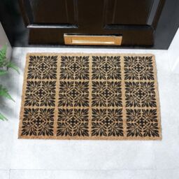 Artsy Mats Mosaic Tiles Patterned Doormat in Black - Size: 40 cm x 60 cm - thumbnail 2