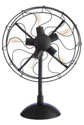 Orsina Trissoni Vintage Fan Shape Table Lamp in Black - thumbnail 1