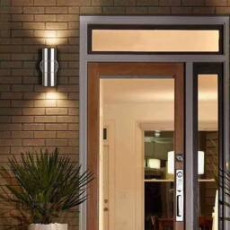 ATEK 1 Pack Up & Down GU10 Wall Lights, Stainless Steel IP44 Waterproof Indoor Outdoor Silver Mains Power Exterior Sconce Light - thumbnail 7