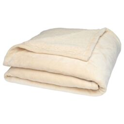 Floso Ashen Sherpa Blanket in Beige - thumbnail 2