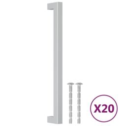 Berkfield Home Cabinet Handles 20 pcs Silver 224 mm Stainless Steel - thumbnail 2