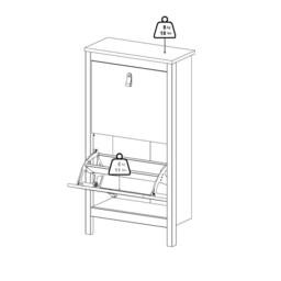 Wyld Haus Wyld Berry Cashmere Wooden Shoe Cabinet 2 Flip Down Doors in Cream - thumbnail 9