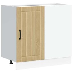 Berkfield Home Sink Base Cabinet Lucca Sonoma Oak Engineered Wood in Brown - thumbnail 2