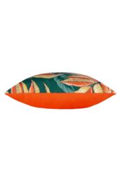 Wylder Tropics Ebon Wilds Akia Tropical Water & UV Resistant Outdoor Cushion in Teal - Size: 43 cm x 43 cm - thumbnail 3