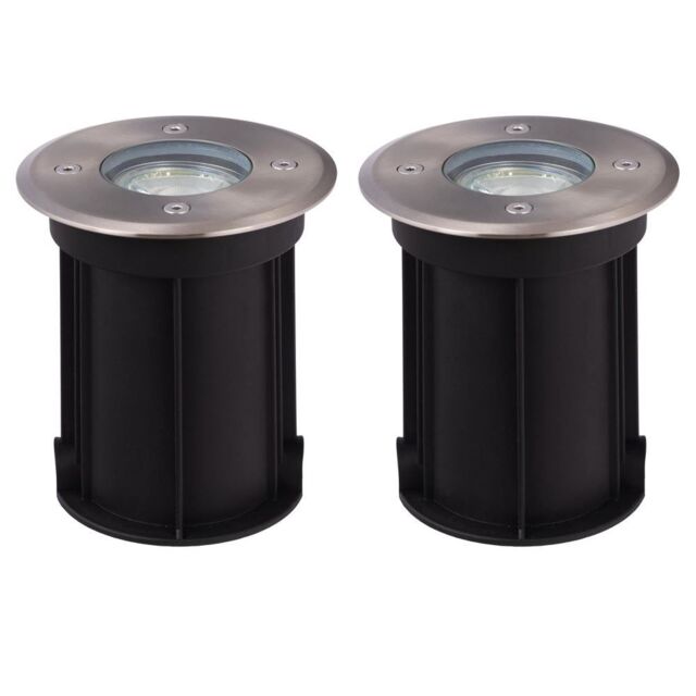 First Choice Lighting Set of 2 Lipa - Outdoor Recessed Ground Lights in Silver - image 1