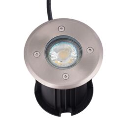 First Choice Lighting Set of 2 Lipa - Outdoor Recessed Ground Lights in Silver - thumbnail 3