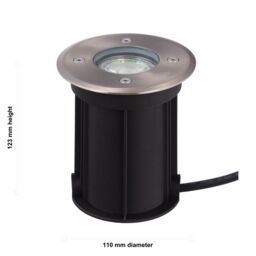 First Choice Lighting Set of 2 Lipa - Outdoor Recessed Ground Lights in Silver - thumbnail 6