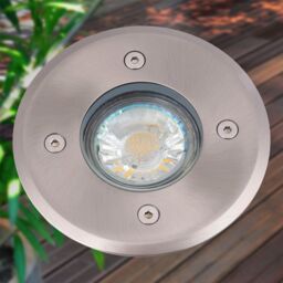 First Choice Lighting Set of 2 Lipa - Outdoor Recessed Ground Lights in Silver - thumbnail 5