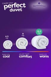Slumberdown Feels Like Down 13.5 Tog (4.5+9 Tog) All Season Duvet in White - Size: King - thumbnail 7