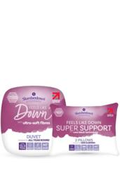 Slumberdown Feels Like Down 13.5 Tog (4.5+9 Tog) All Season Duvet in White - Size: King - thumbnail 1
