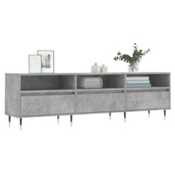 Berkfield Home TV Cabinet Concrete Grey 150x30x44.5 cm Engineered Wood - thumbnail 3