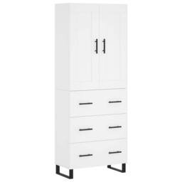 Berkfield Home Highboard White 69.5x34x180 cm Engineered Wood - thumbnail 2