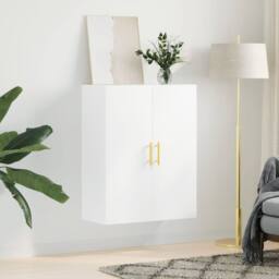 Berkfield Home Wall Mounted Cabinet White 69.5x34x90 cm - thumbnail 3