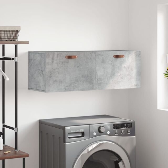 Berkfield Home Wall Cabinet Concrete Grey 100x36.5x35 cm Engineered Wood - image 1