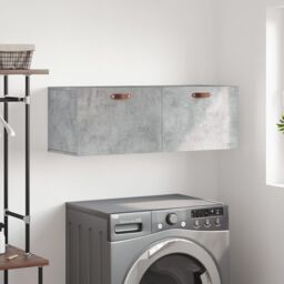 Berkfield Home Wall Cabinet Concrete Grey 100x36.5x35 cm Engineered Wood - thumbnail 1