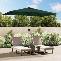 Berkfield Home Parasol 200 x 300 cm Green Rectangular - thumbnail 2