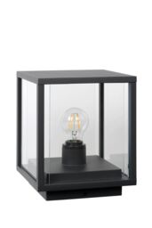 Lucide 'CLAIRE' Dimmable Stylish Outdoor Vintage LED Pedestal Light 1xE27 in Black - thumbnail 2