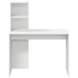 Berkfield Home White Writing Desk White MDF Compact Decorative Inlays - thumbnail 4