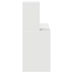 Berkfield Home White Writing Desk White MDF Compact Decorative Inlays - thumbnail 5