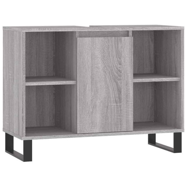 Berkfield Home Bathroom Cabinet Grey Sonoma 80x33x60 cm Engineered Wood - Size: 80 x 33 x 60 cm - image 1