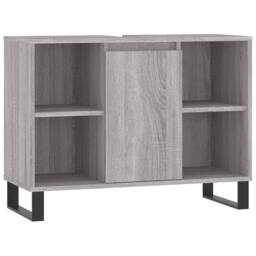 Berkfield Home Bathroom Cabinet Grey Sonoma 80x33x60 cm Engineered Wood - Size: 80 x 33 x 60 cm