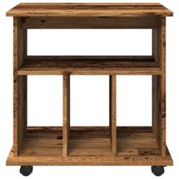 Berkfield Home Rolling Cabinet Old Wood 60x45x60 cm Engineered Wood in Brown - Size: 60 x 45 x 60 cm - thumbnail 5