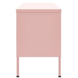 Berkfield Home TV Cabinet Pink 105x35x50 cm Steel - Size: 105 x 35 x 50 cm - thumbnail 4