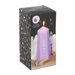 KDMD Calming Crystal Candle with Rough Amethyst in Purple - thumbnail 5