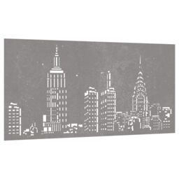 Berkfield Home Garden Wall Decoration 105x55 cm Corten Steel Skyline Design in Brown - thumbnail 3