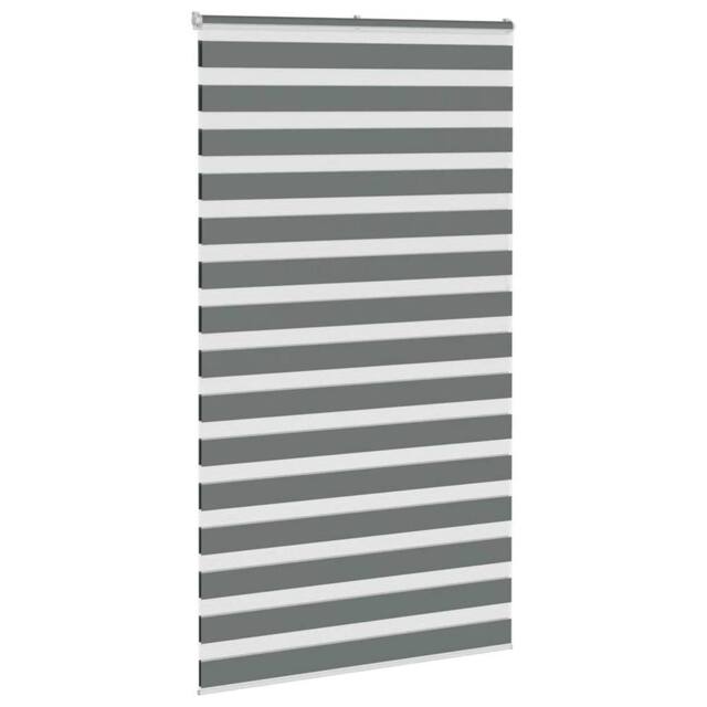 Berkfield Home Elegant Zebra Blind Dark Grey 120x200 cm Fabric Width 115.9 cm Po - image 1