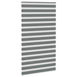 Berkfield Home Elegant Zebra Blind Dark Grey 120x200 cm Fabric Width 115.9 cm Po - thumbnail 1