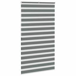 Berkfield Home Elegant Zebra Blind Dark Grey 120x200 cm Fabric Width 115.9 cm Po - thumbnail 4