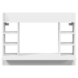 Berkfield Home Wall-Mounted Desk White 105x48x75 cm Engineered Wood - Size: 105 x 48 x 75 cm - thumbnail 4