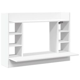 Berkfield Home Wall-Mounted Desk White 105x48x75 cm Engineered Wood - Size: 105 x 48 x 75 cm - thumbnail 2