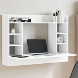 Berkfield Home Wall-Mounted Desk White 105x48x75 cm Engineered Wood - Size: 105 x 48 x 75 cm