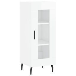 Berkfield Home Sideboard High Gloss White 34.5x34x90 cm Engineered Wood - thumbnail 2