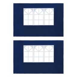 Berkfield Home Partytent Sidewall 2 pcs with Window PE Blue