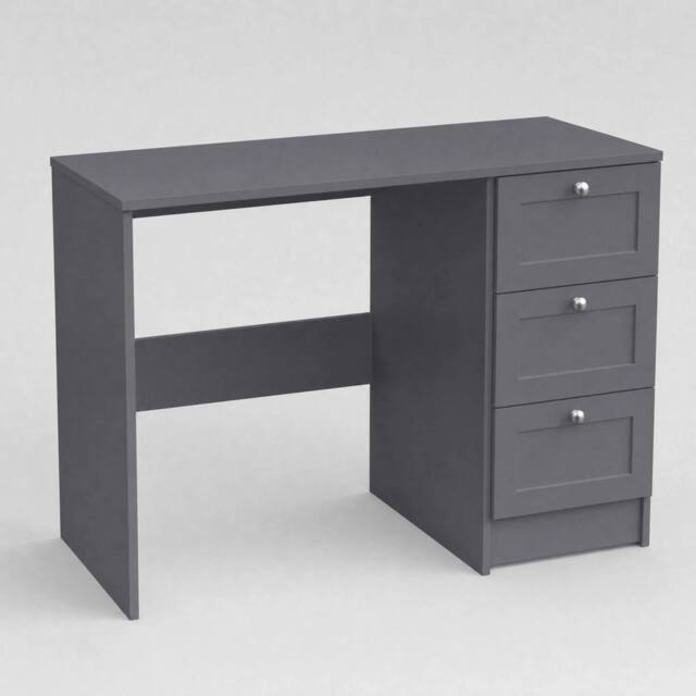 Havendro Grey 3 Drawer Modern Dressing Table Study Desk - image 1